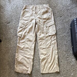 Tan Straight Leg Trousers Relaxed Fit